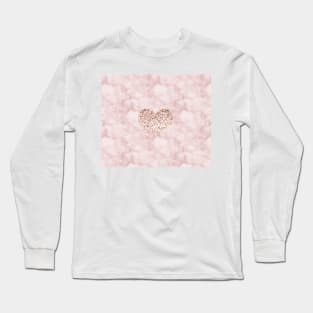 Rose gold - heart Long Sleeve T-Shirt